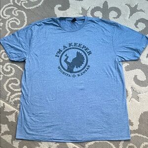 I’m A Keeper - Wichita, Kansas Blue Graphic T-Shirt XL - Brand New!